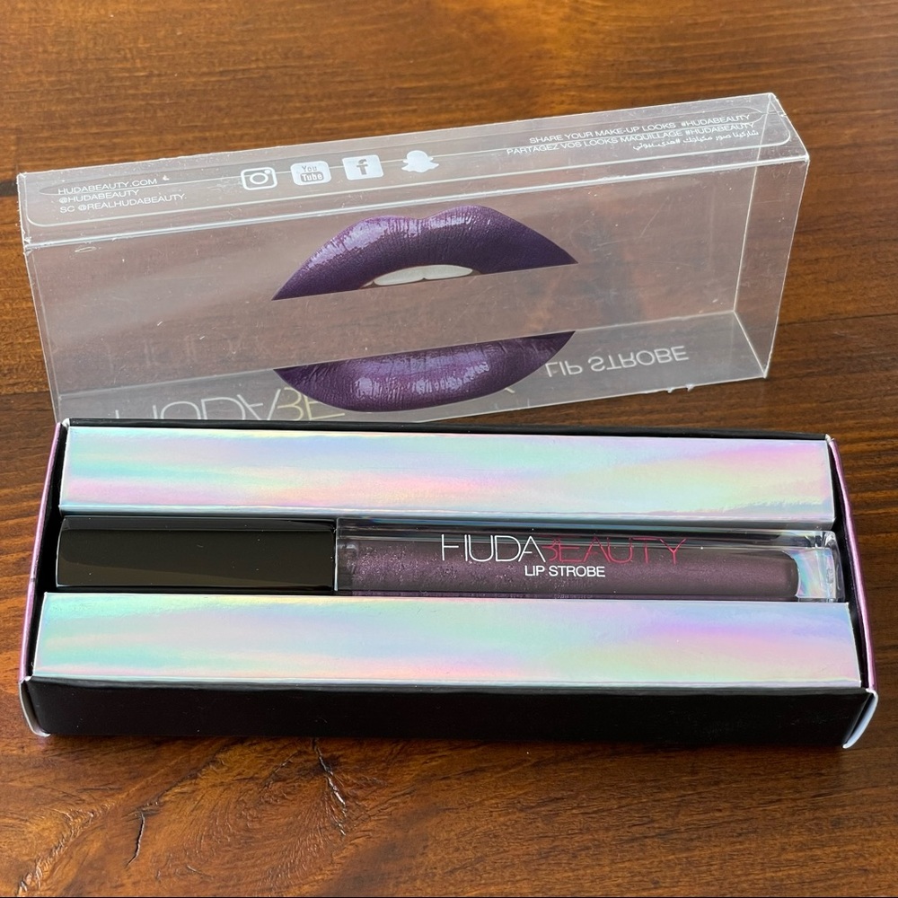HUDA BEAUTY - Lip Strobe Metallic Lip Gloss SHADE:MOODY *NEW*